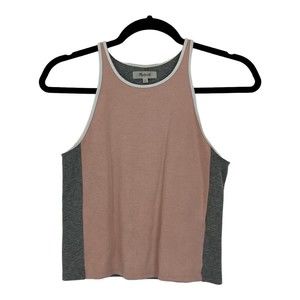 Madewell Two-Tone Pink and Gray Tank Top